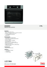 Product informatie PELGRIM oven rvs inbouw OVM406RVS