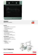 Product informatie PELGRIM oven rvs inbouw OVM426RVS