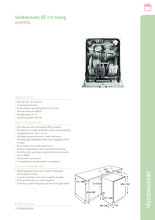 Product informatie PELGRIM vaatwasser inbouw GVW910L
