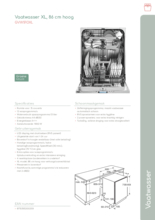 Product informatie PELGRIM vaatwasser verhoogd inbouw GVW910XL