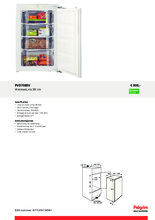Product informatie PELGRIM vrieskast inbouw PVD7088V