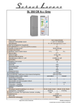 Product informatie SCHAUB LORENZ koelkast grijs SL250GREY CB A++