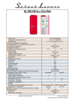 Product informatie SCHAUB LORENZ koelkast rood SL250FR CB A++