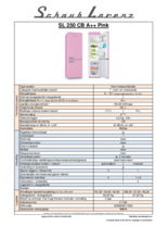 Product informatie SCHAUB LORENZ koelkast roze SL250SP CB A++
