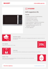 Product informatie SHARP magnetron met grill R742INW