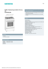Product informatie SIEMENS fornuis HX5P00D20N