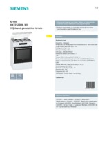 Product informatie SIEMENS fornuis HX725220N