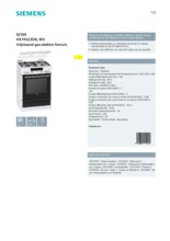 Product informatie SIEMENS fornuis HX745235N