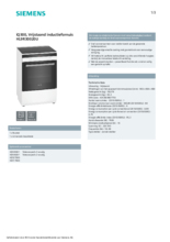 Product informatie SIEMENS fornuis inductie HL9R30020U