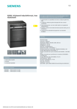 Product informatie SIEMENS fornuis inductie HL9S5A341