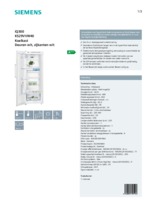 Product informatie SIEMENS koelkast KS29VVW40
