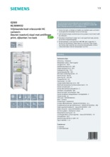 Product informatie SIEMENS koelkast rvs KG36NHI32
