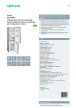 Product informatie SIEMENS koelkast rvs KG39FPI35