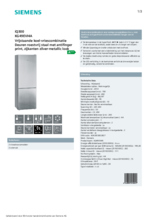 Product informatie SIEMENS koelkast rvs KG49EVI4A