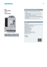 Product informatie SIEMENS koffiemachine TE501201RW