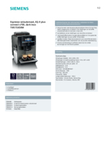 Product informatie SIEMENS koffiemachine TI9573X5RW
