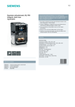 Product informatie SIEMENS koffiemachine TQ707DF5