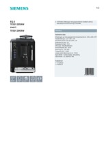 Product informatie SIEMENS koffiemachine zwart TE501205RW
