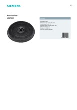 Product informatie SIEMENS kookstoffilter LZ27001
