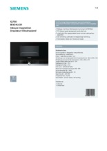 Product informatie SIEMENS magnetron met grill inbouw BE634LGS1