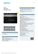 Product informatie SIEMENS oven rvs inbouw CB675GBS3