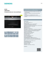 Product informatie SIEMENS oven rvs inbouw CR656GBS1