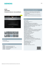 Product informatie SIEMENS oven rvs inbouw CR656GBS3
