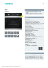 Product informatie SIEMENS oven rvs inbouw HB356G0S0