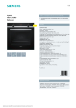 Product informatie SIEMENS oven rvs inbouw HB513ABR0