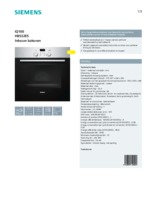 Product informatie SIEMENS oven rvs inbouw HB532E5