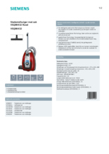 Product informatie SIEMENS stofzuiger rood VSQ8K432