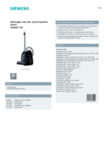 Product informatie SIEMENS stofzuiger zwart VS06B112A