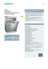 Product informatie SIEMENS vaatwasser SN25L832EU
