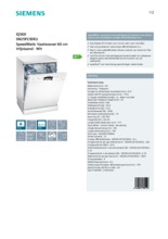 Product informatie SIEMENS vaatwasser SN25P230EU