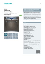 Product informatie SIEMENS vaatwasser inbouw SN736X03ME