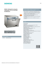 Product informatie SIEMENS vaatwasser compact rvs-look SK26E822EU