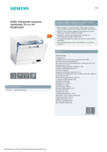 Product informatie SIEMENS vaatwasser compact wit SK26E222EU