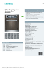 Product informatie SIEMENS vaatwasser inbouw SX636X03IE