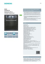 Product informatie SIEMENS vaatwasser inbouw SX658X07IE