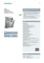 Product informatie SIEMENS vaatwasser rvs-look SN236I00IE