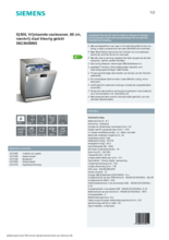Product informatie SIEMENS vaatwasser rvs-look SN236I00NE