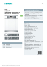 Product informatie SIEMENS vaatwasser smal SR556S00TE