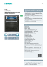 Product informatie SIEMENS vaatwasser verhoogd SX677X06TN