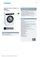 Product informatie SIEMENS wasmachine WG44G2M5NL