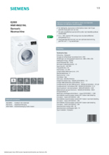 Product informatie SIEMENS wasmachine WM14N021NL