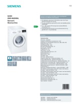 Product informatie SIEMENS wasmachine WM14N090NL