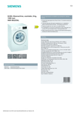 Product informatie SIEMENS wasmachine WM14N205NL