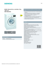 Product informatie SIEMENS wasmachine WM14N295NL