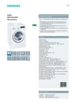 Product informatie SIEMENS wasmachine WM14Q444NL