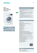 Product informatie SIEMENS wasmachine WM14T690NL